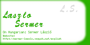 laszlo sermer business card